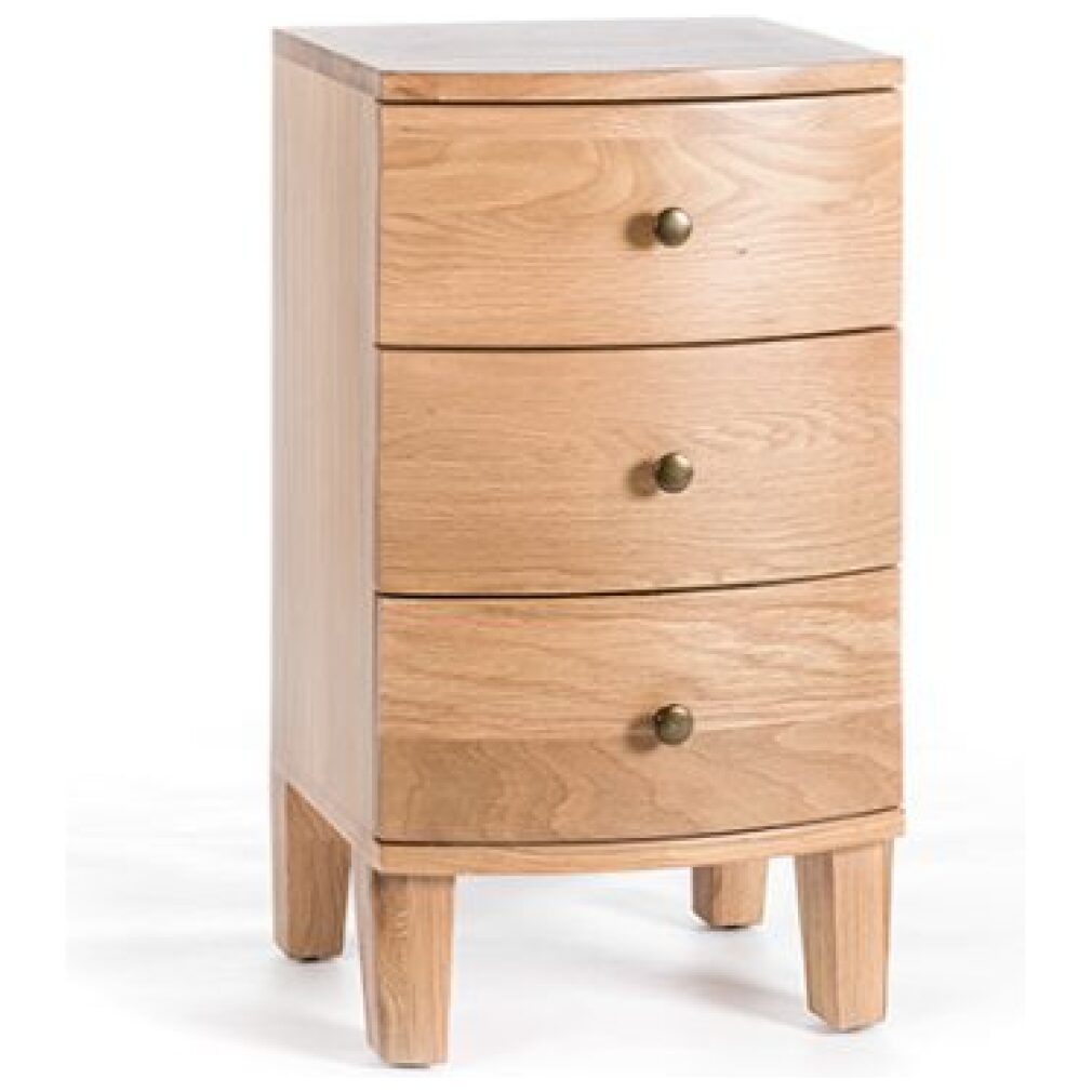 Pair of 3 Drawer Bedsides - Portland Oak Bedroom Furniture