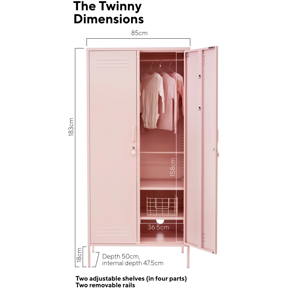 Twinny Locker by Mustard Made - Blush