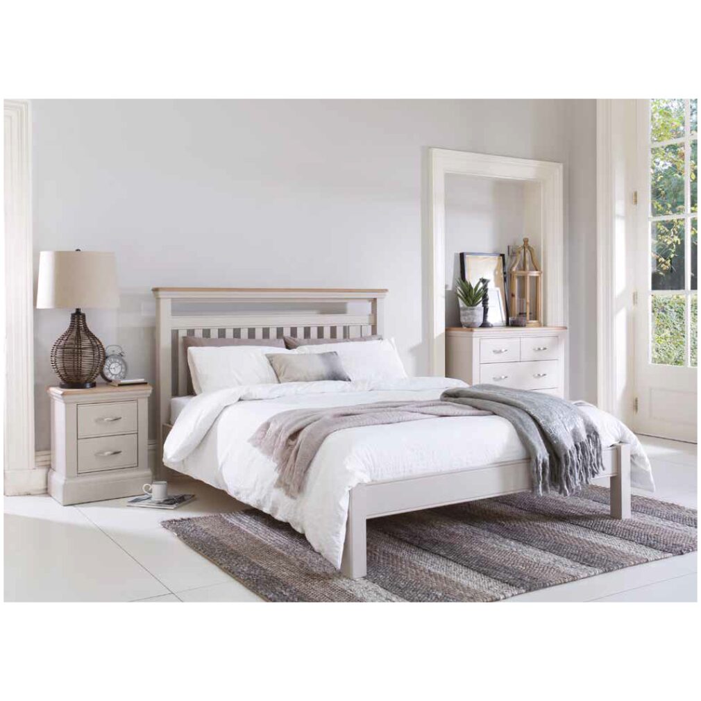 King Size 180cm Slatted Bedstead - Tenby Painted
