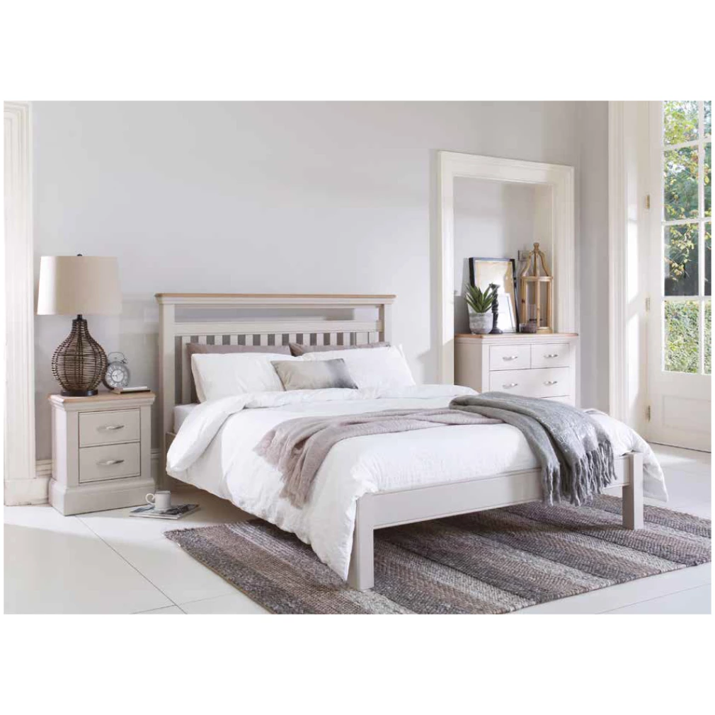 King Size 180cm Slatted Bedstead - Tenby Painted