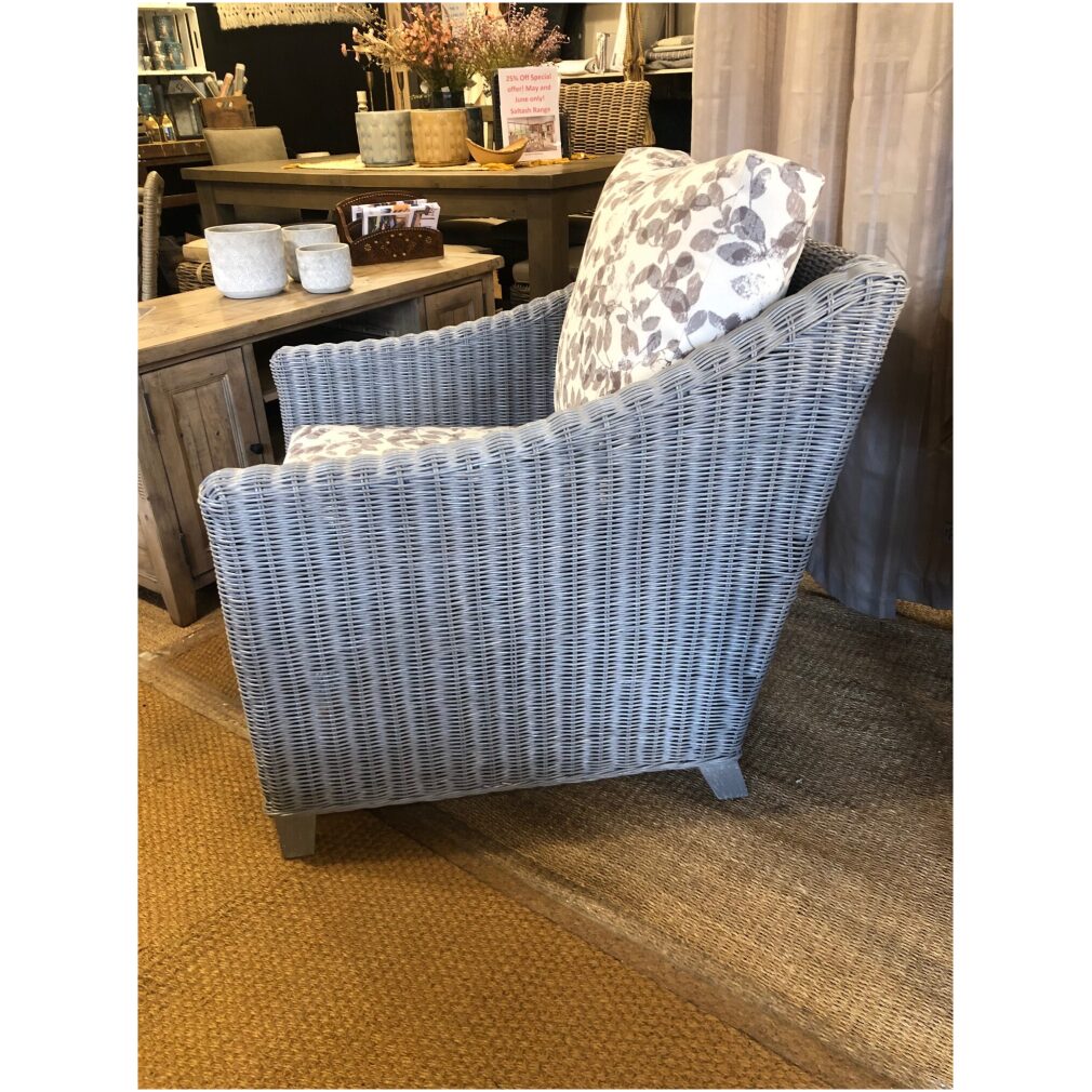 Ex Display Dijon Armchair in Grey - Cane Furniture by Desser