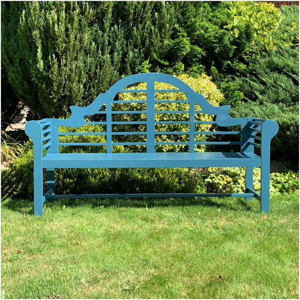 Lutyen Navy Blue Outdoor Bench - 180cm wide