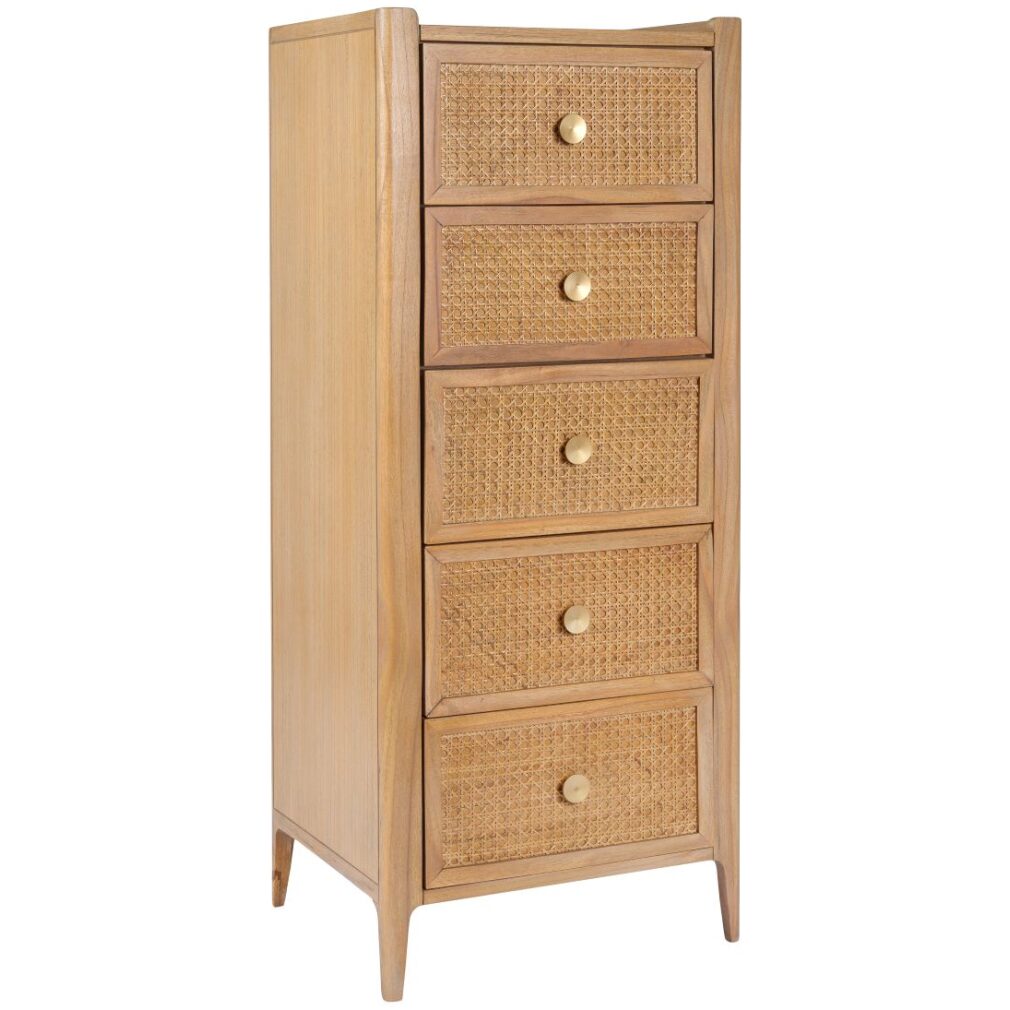 Bali Bedroom Range - 5 Drawer Tall Chest