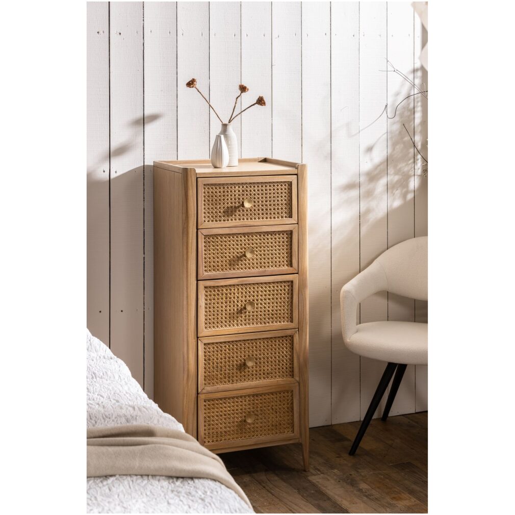 Bali Bedroom Range - 5 Drawer Tall Chest