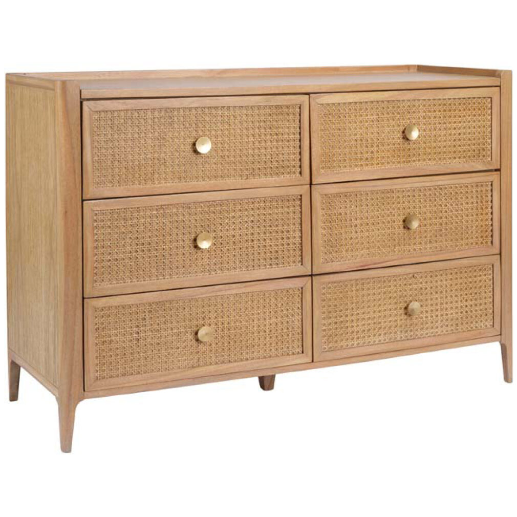 Bali Bedroom Range - 6 Drawer Wide Chest