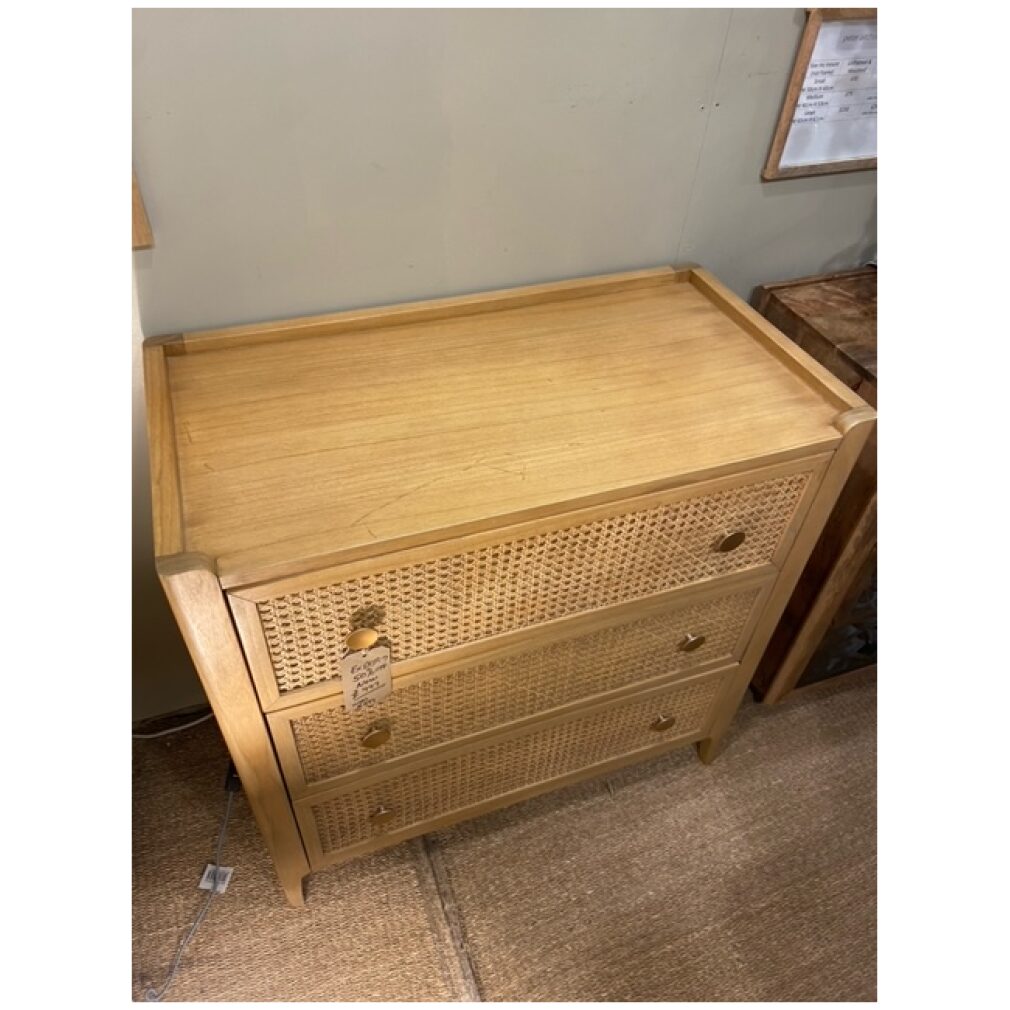 Bali Bedroom Range - 3 Drawer Chest - EX Display