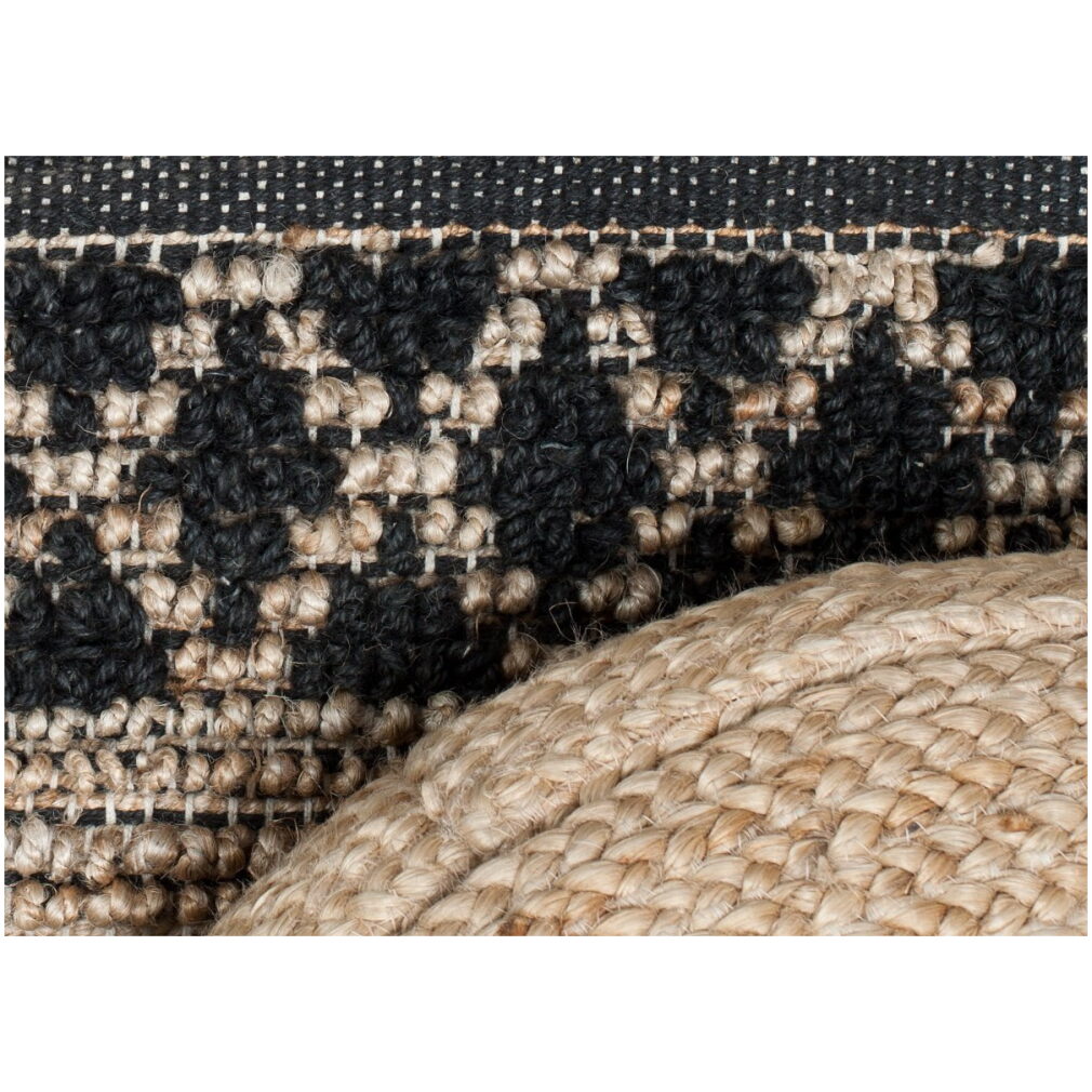 Ambara Jute Runner - Black & Natural by Nkuku