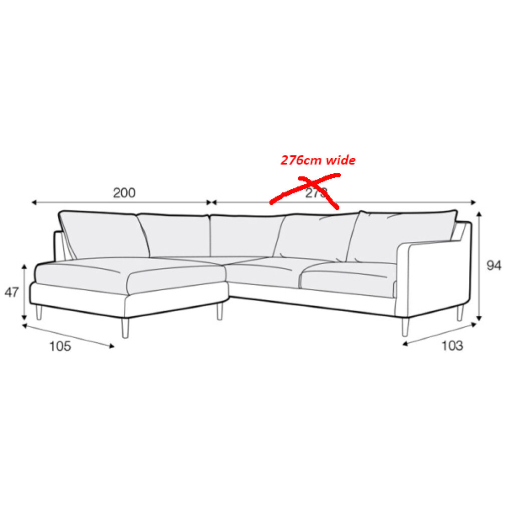 Sally set 1 left Corner sofa by Sits - in Caleido L-beige