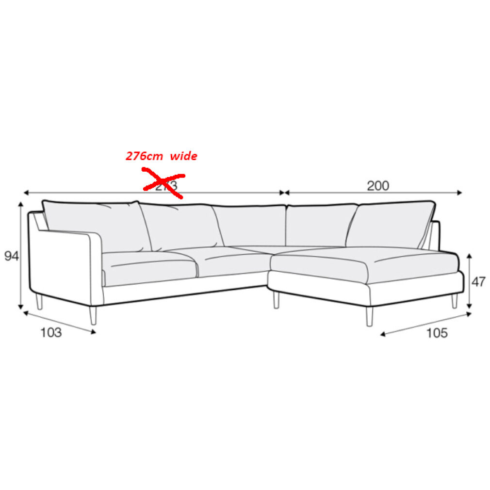 Sally set 1 right Corner sofa by Sits - in Caleido L-beige