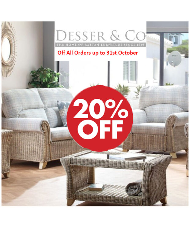 Cane and Rattan Conservatory Furniture by Desser