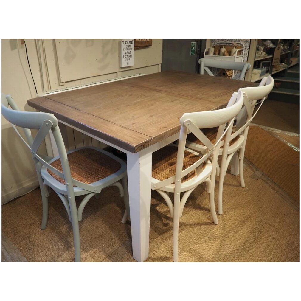 Cotswold 140cm Ext Dining Table + 6 Cintra Cross Back Chairs bundle