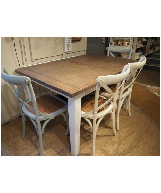 Cotswold 140cm Ext Dining Table + 6 Cintra Cross Back Chairs bundle