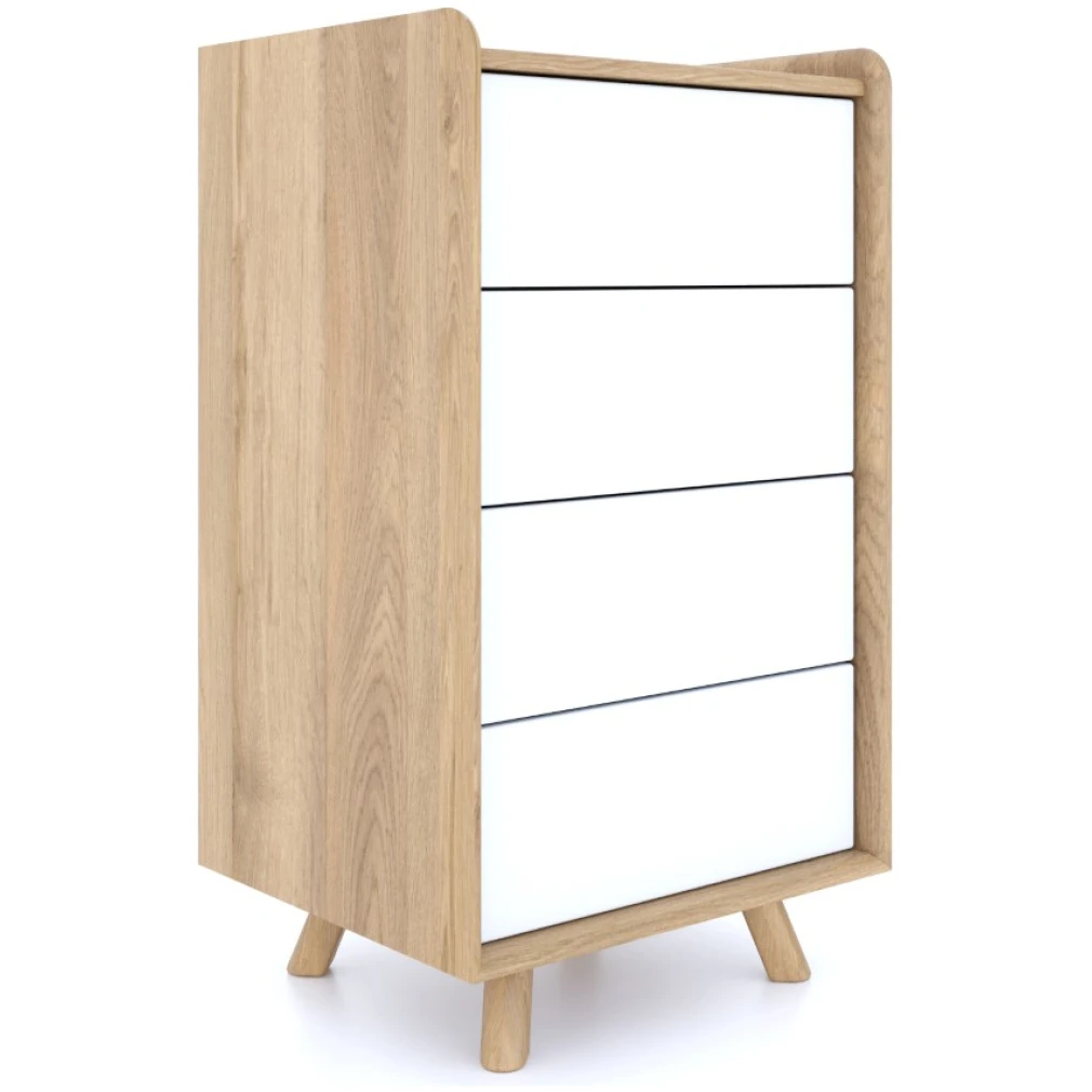 Lago Bedroom Furniture - Small Chest - White