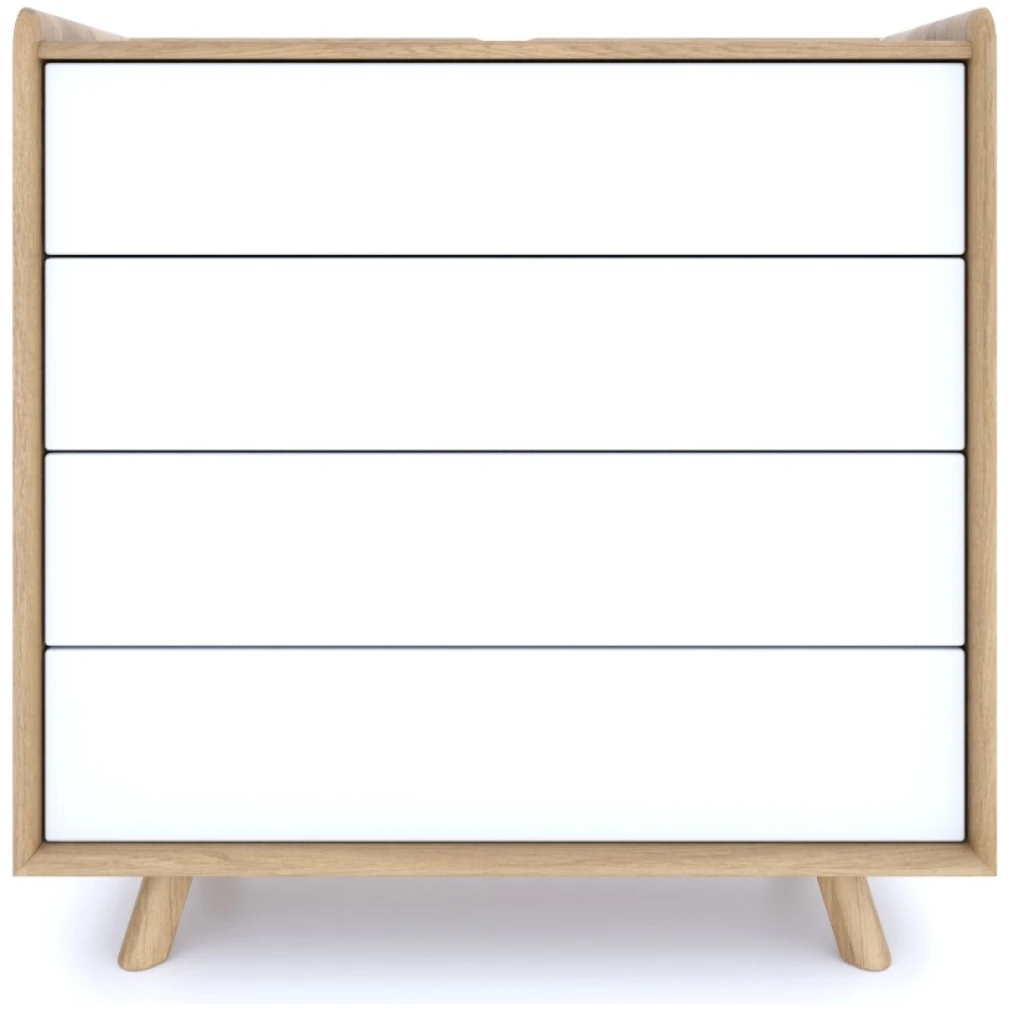 Lago Bedroom Furniture - Medium Chest - White