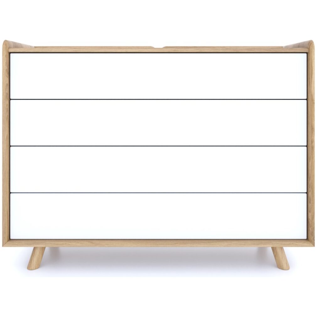 Lago Bedroom Furniture - Large Chest - White