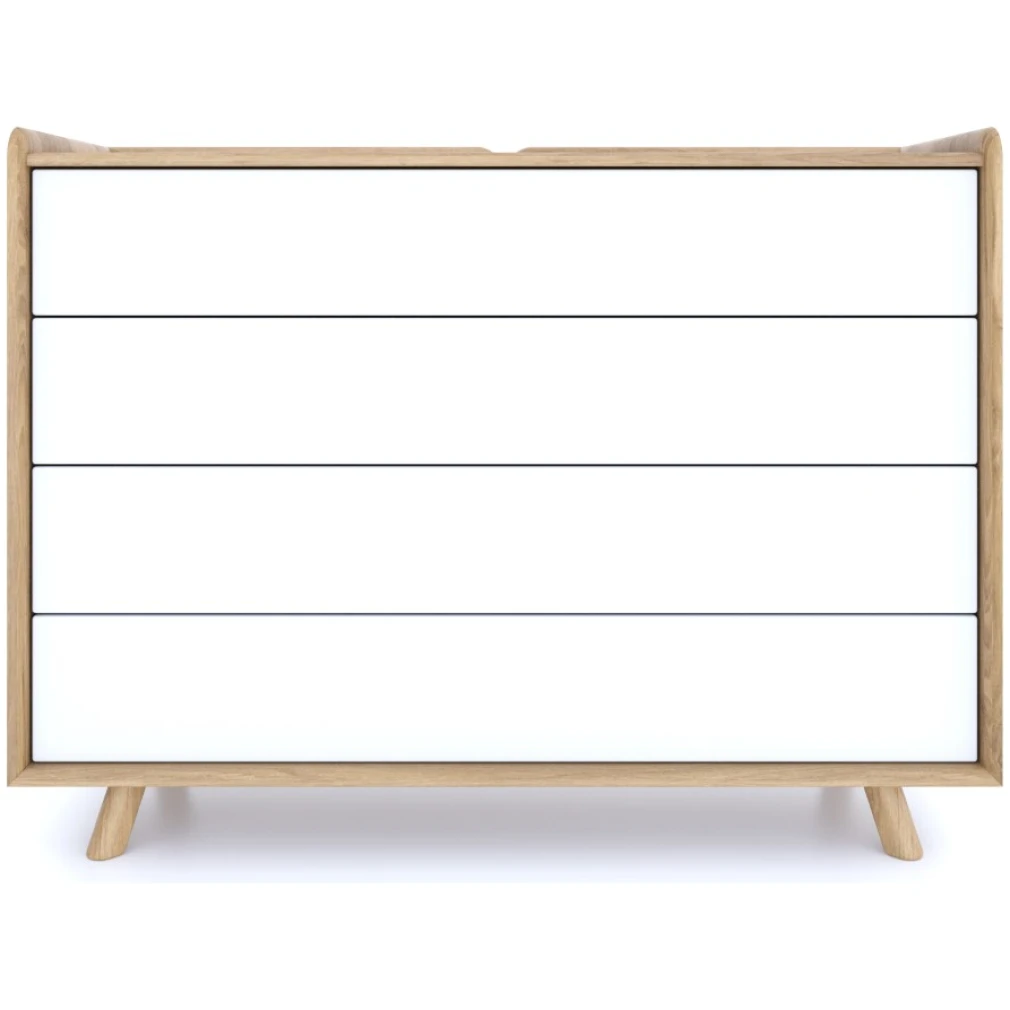 Lago Bedroom Furniture - Large Chest - White