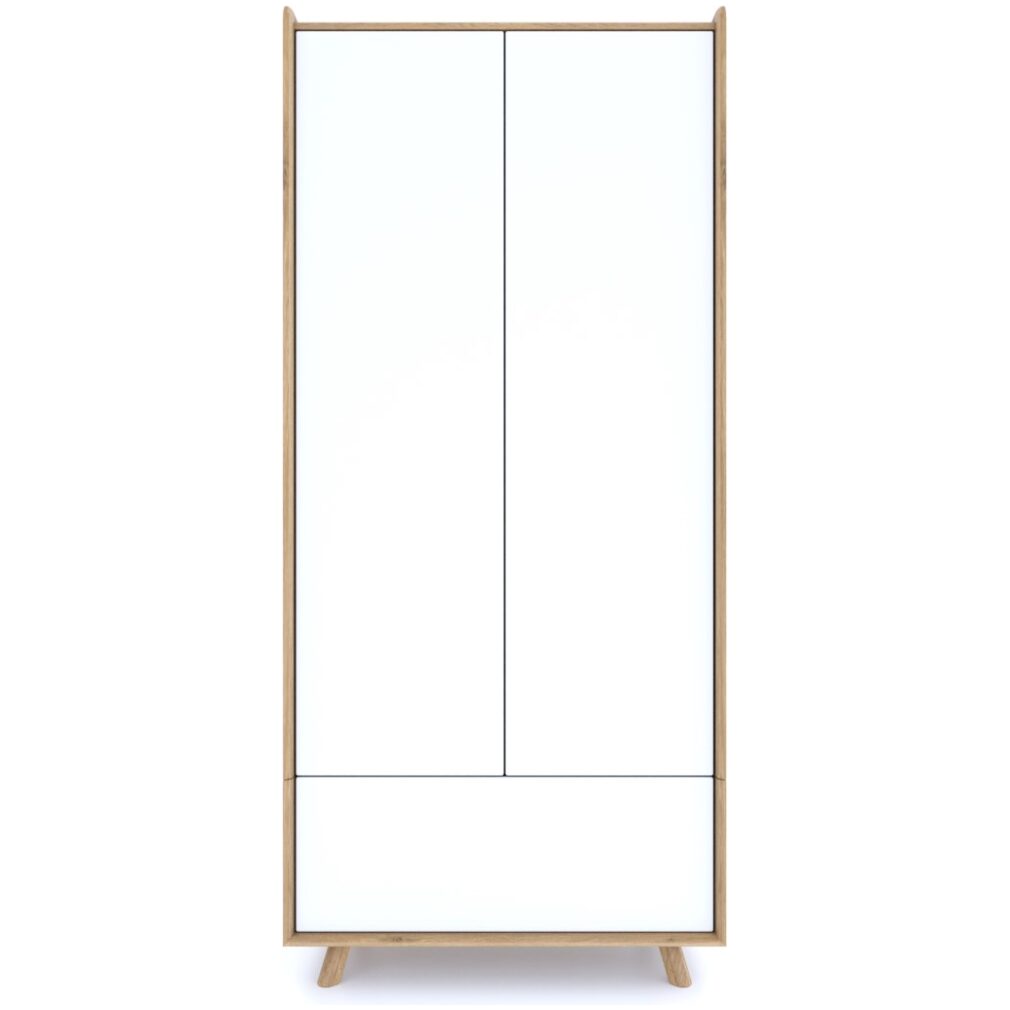 Lago Bedroom Furniture - Double Wardrobe - White