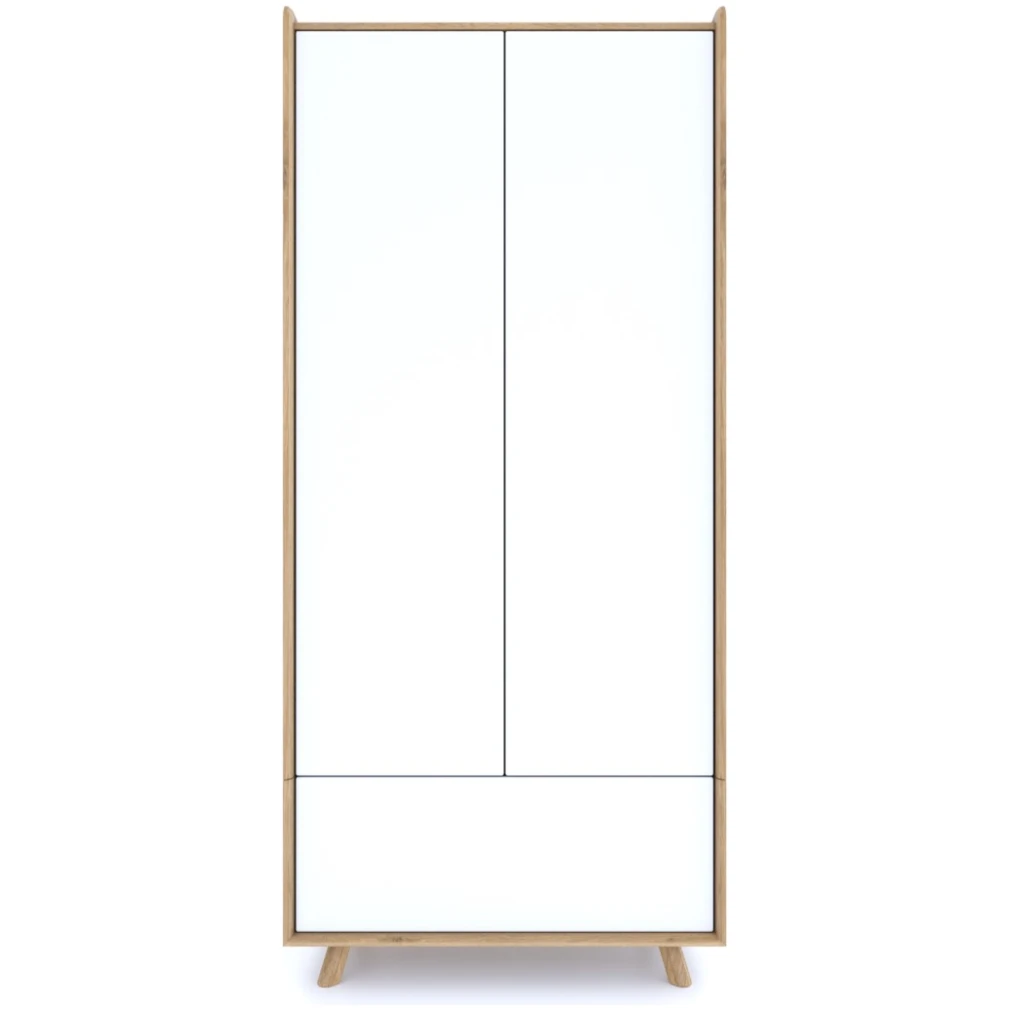 Lago Bedroom Furniture - Double Wardrobe - White