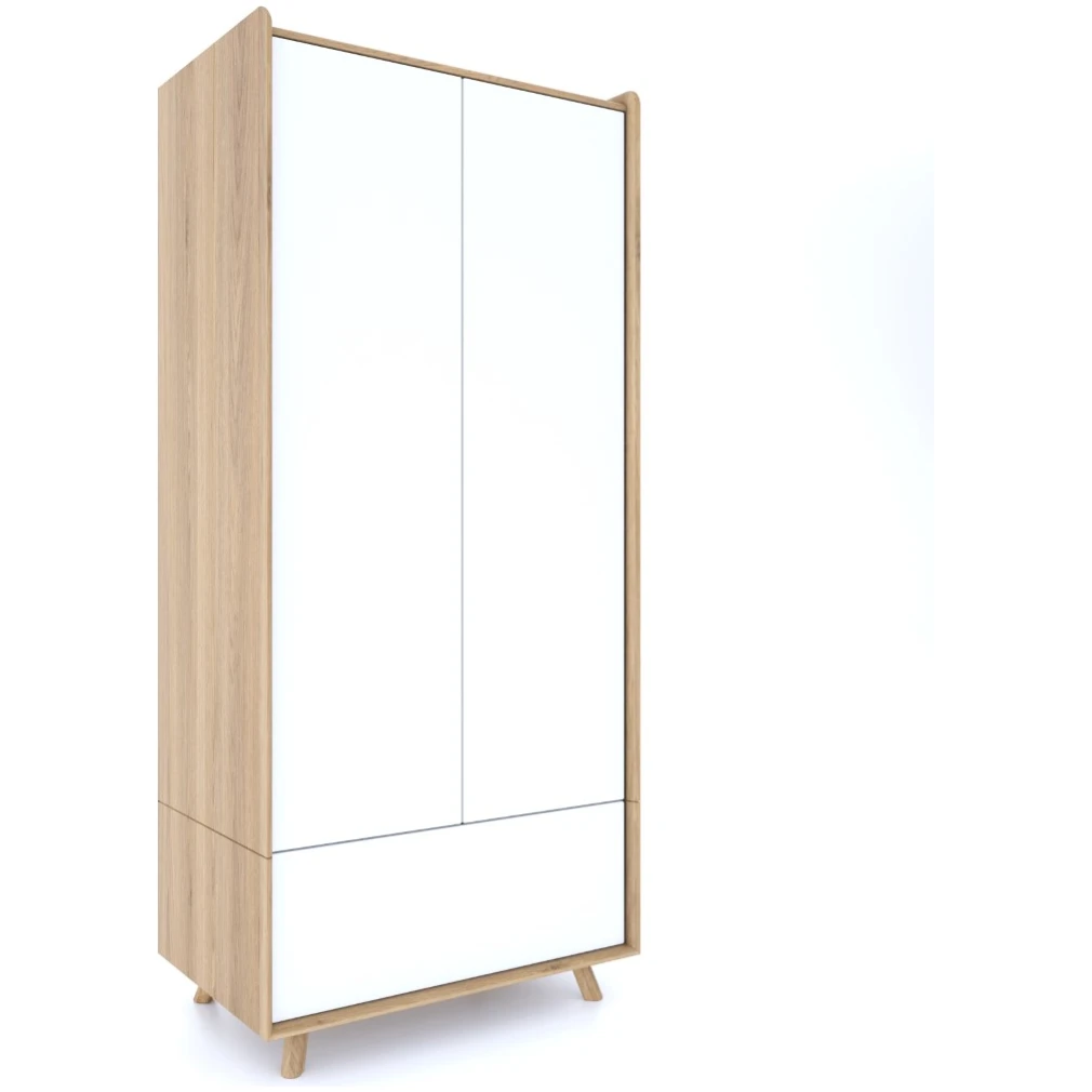 Lago Bedroom Furniture - Double Wardrobe - White