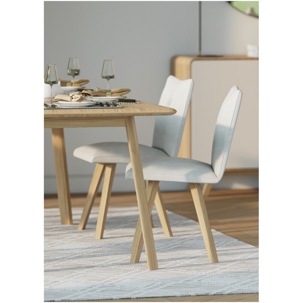 Milano Dining Chair - Asiago - Como - Basalt Fabric