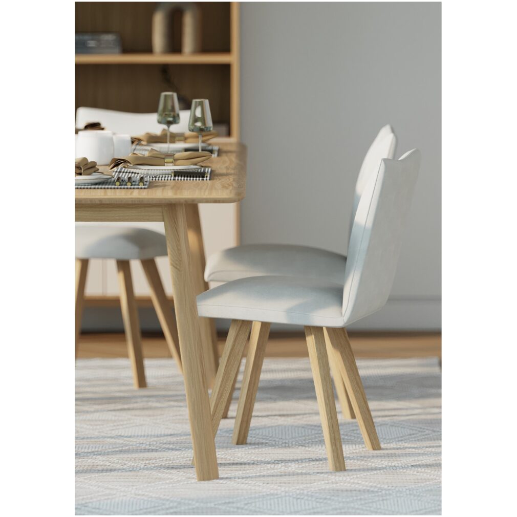 Milano Dining Chair - Asiago - Como - Basalt Fabric