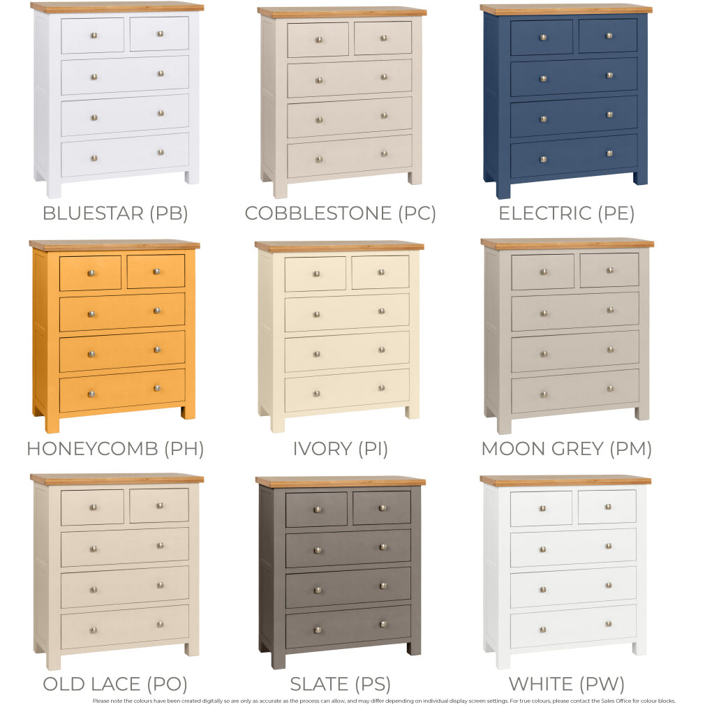 2 Over 3 Chest - Dorset Painted Bedroom Range