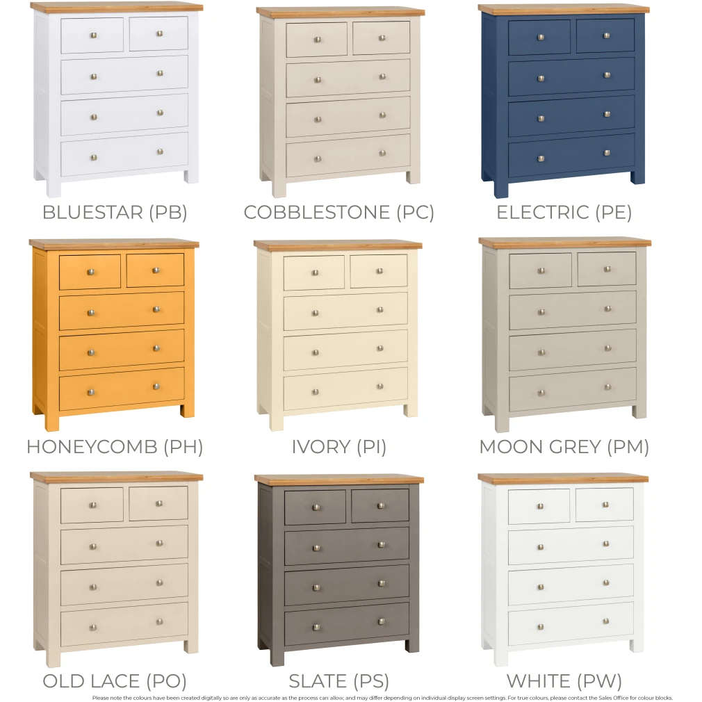 2 Over 3 Chest - Dorset Painted Bedroom Range