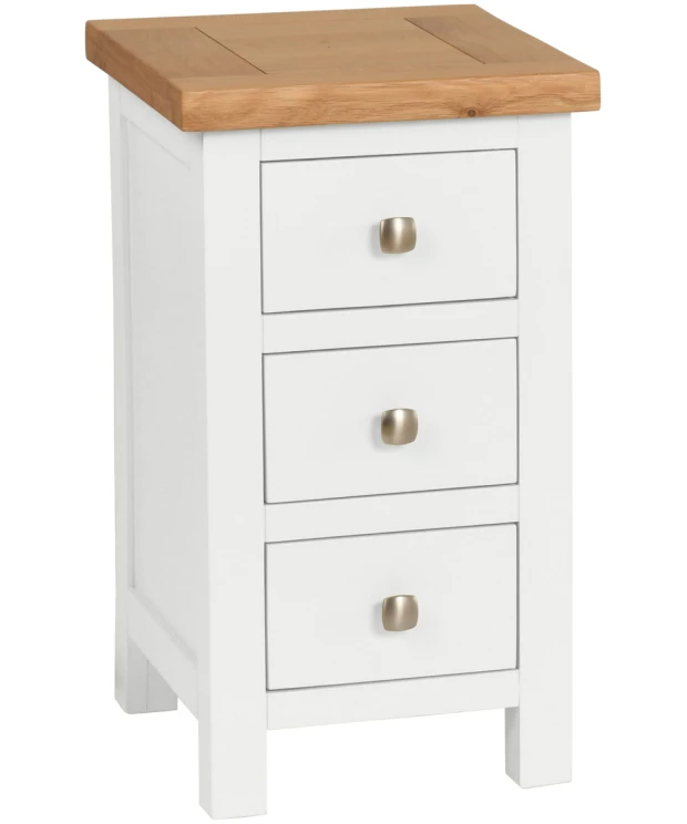 Compact 3 Drawer Bedside - Dorset Painted Bedroom Range