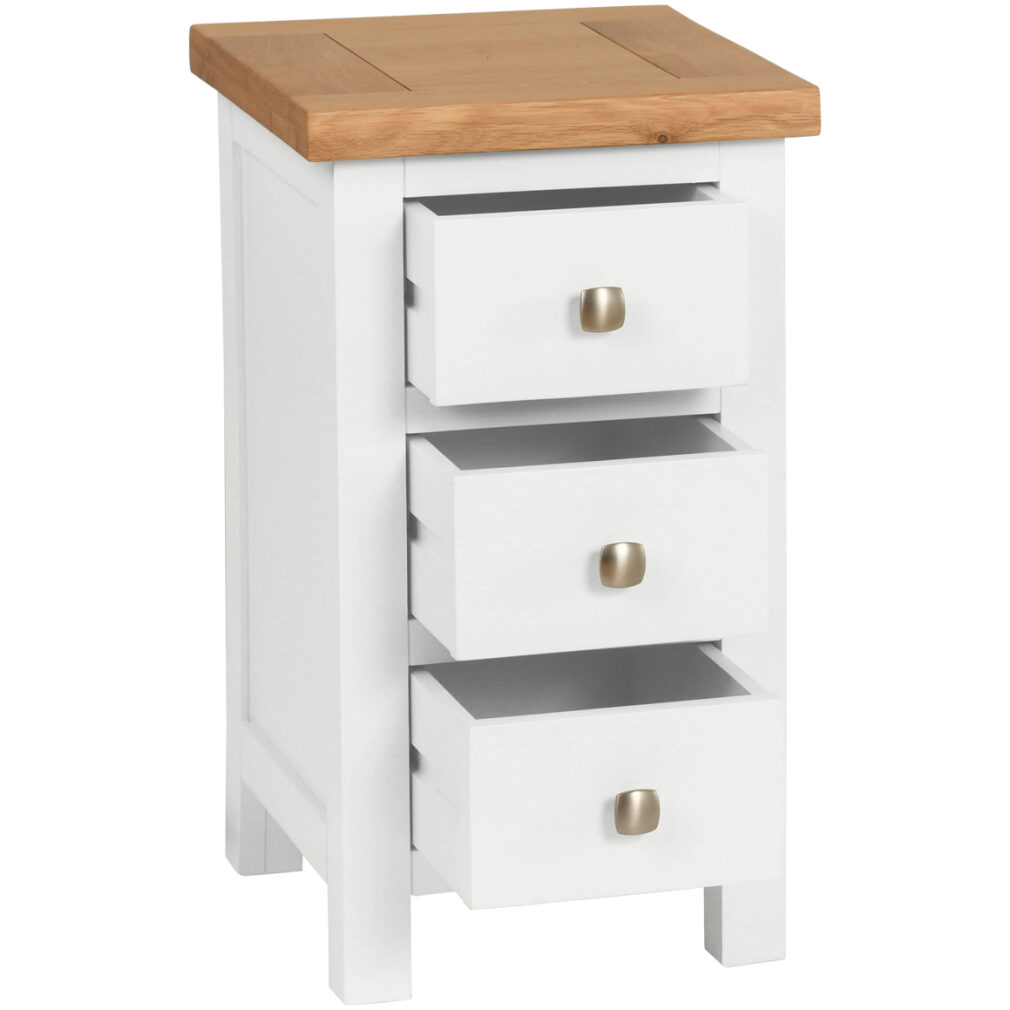 Compact 3 Drawer Bedside - Dorset Painted Bedroom Range