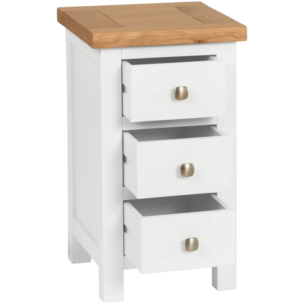Compact 3 Drawer Bedside - Dorset Painted Bedroom Range