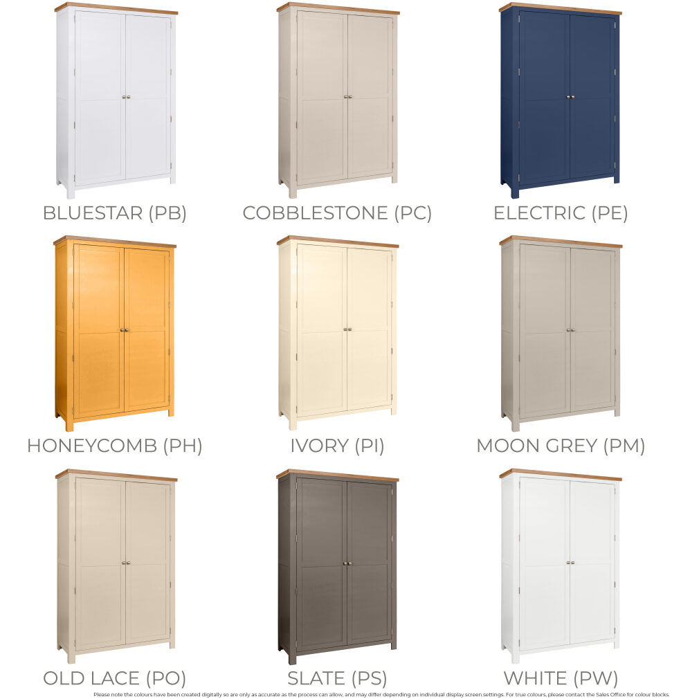 All Hanging Double Wardrobe - Dorset Painted Bedroom Range