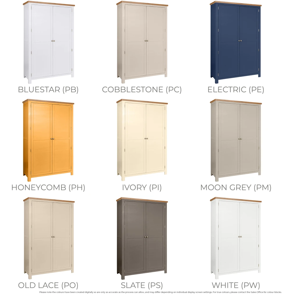 All Hanging Double Wardrobe - Dorset Painted Bedroom Range