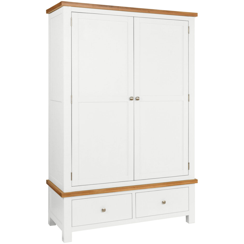 Double Wardrobe with 2 Drawers - Dorset Painted Bedroom Range
