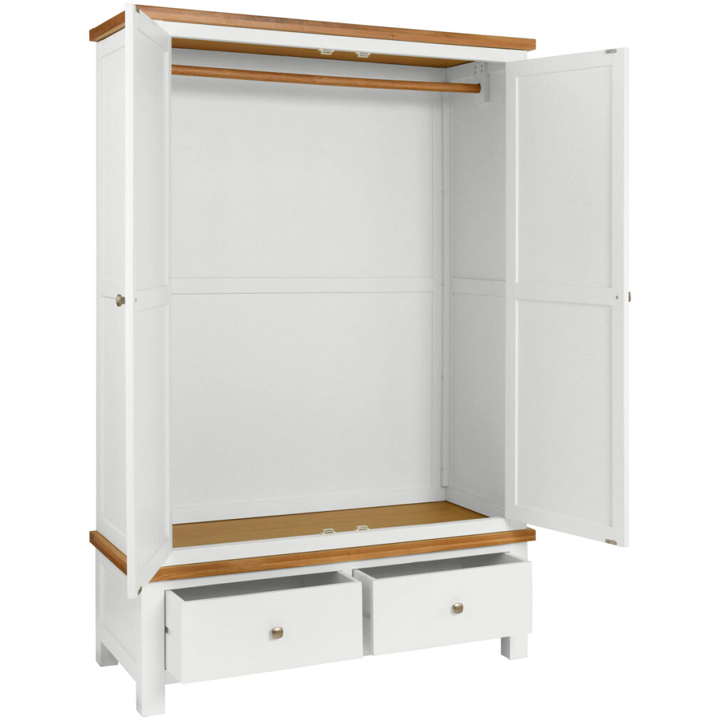 Double Wardrobe with 2 Drawers - Dorset Painted Bedroom Range
