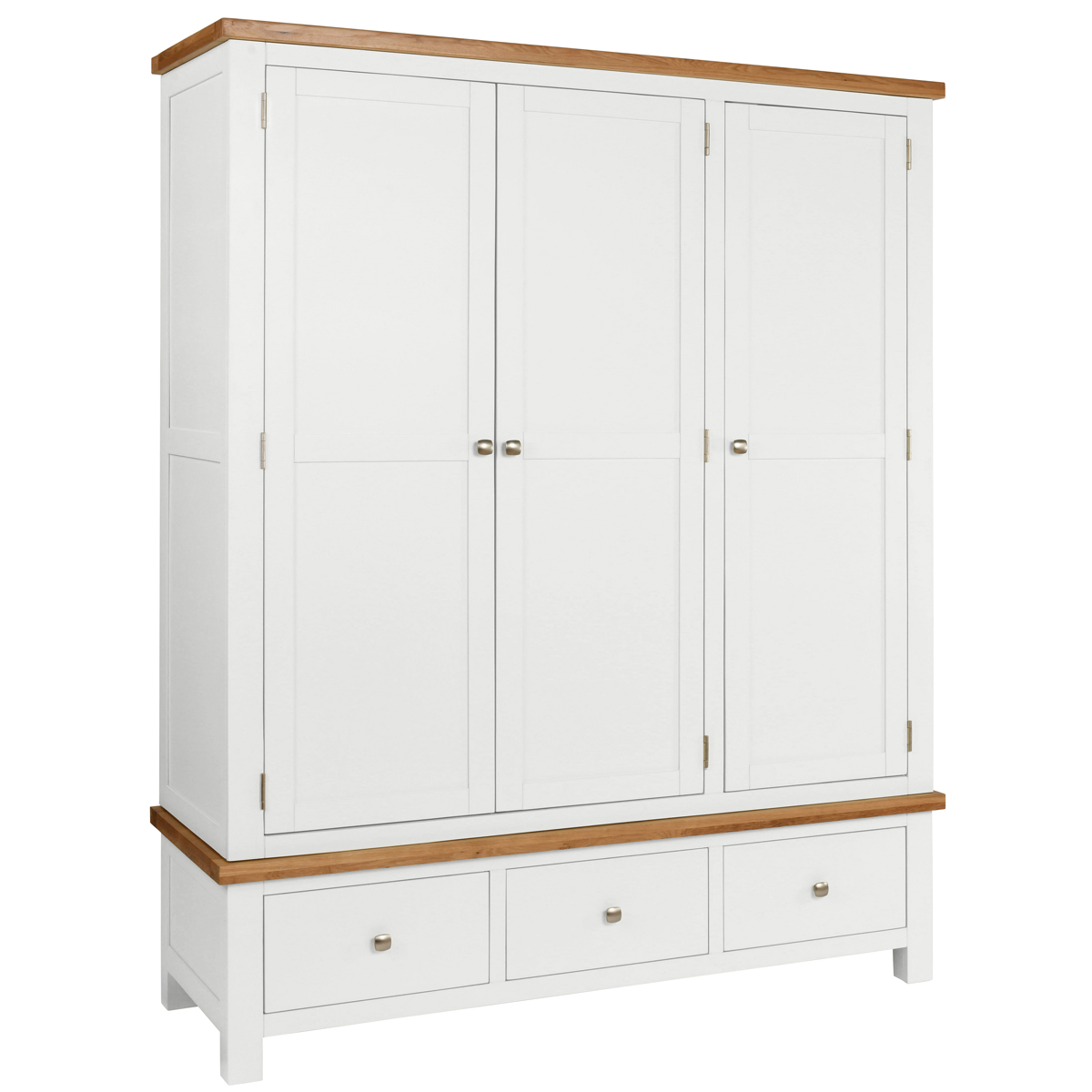 Triple Wardrobe with 3 Drawers - Dorset Painted Bedroom Range