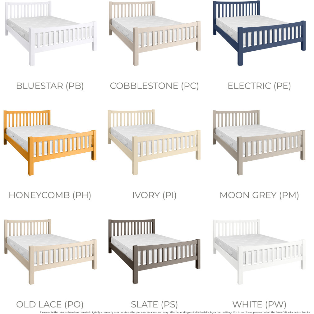 4’6” Slatted Bed - Dorset Painted Bedroom Range