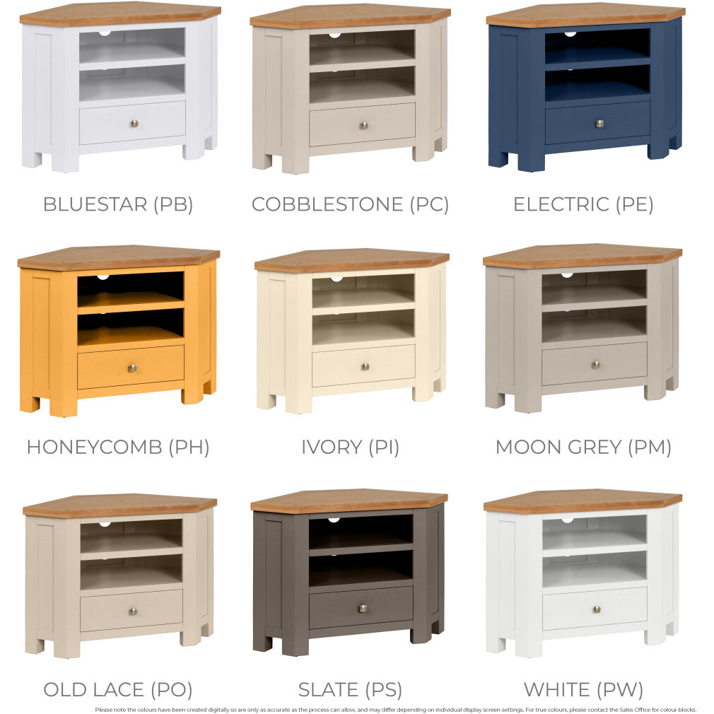 Corner TV Unit - Dorset Painted Dining & Living Range