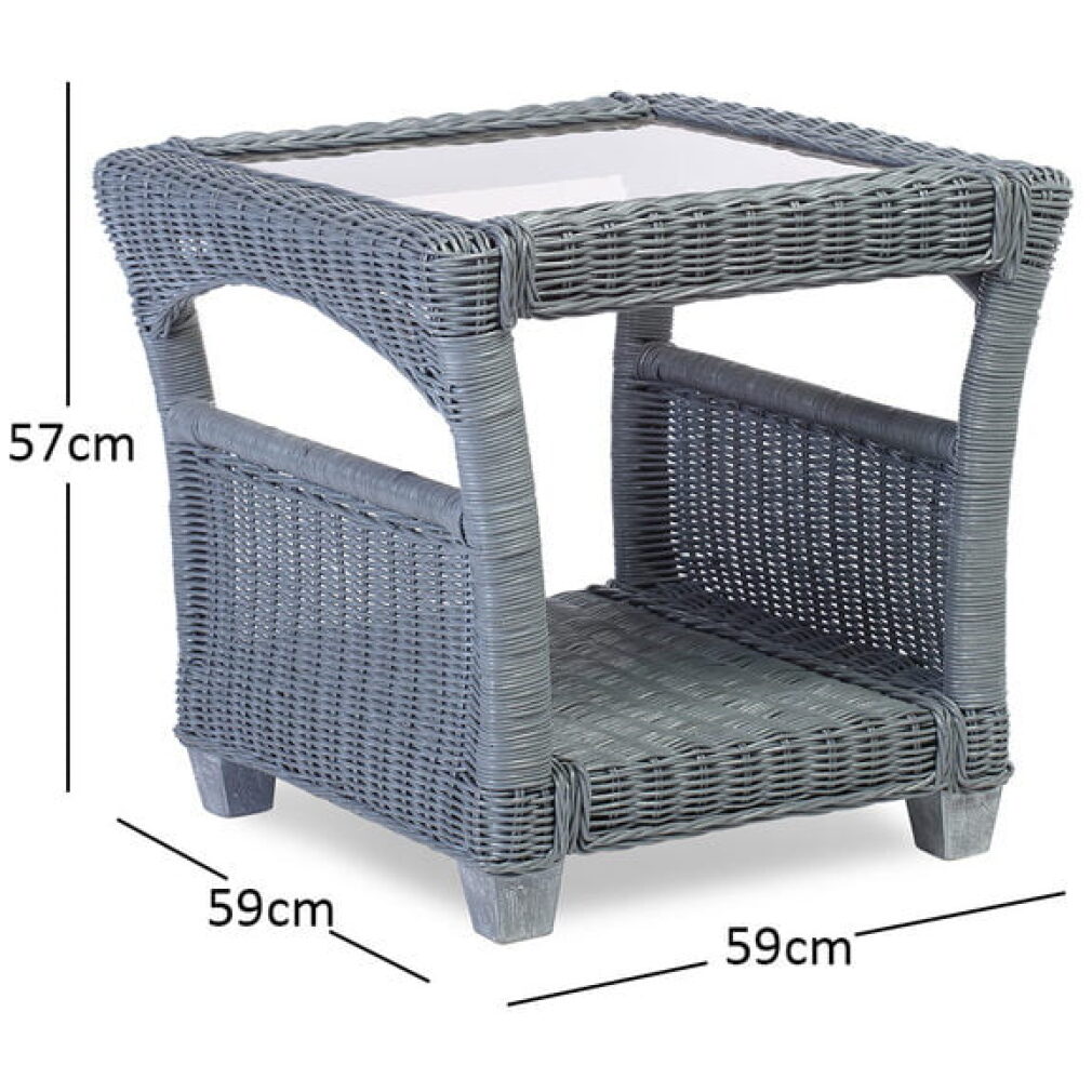Dijon 4 piece set in Grey - Cane Furniture by Desser