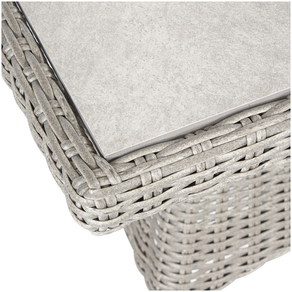 Barbados Slate Grey Outdoor 2 Seater Seating Set with Ceramic Top - Outdoor Furniture - EX DISPLAY