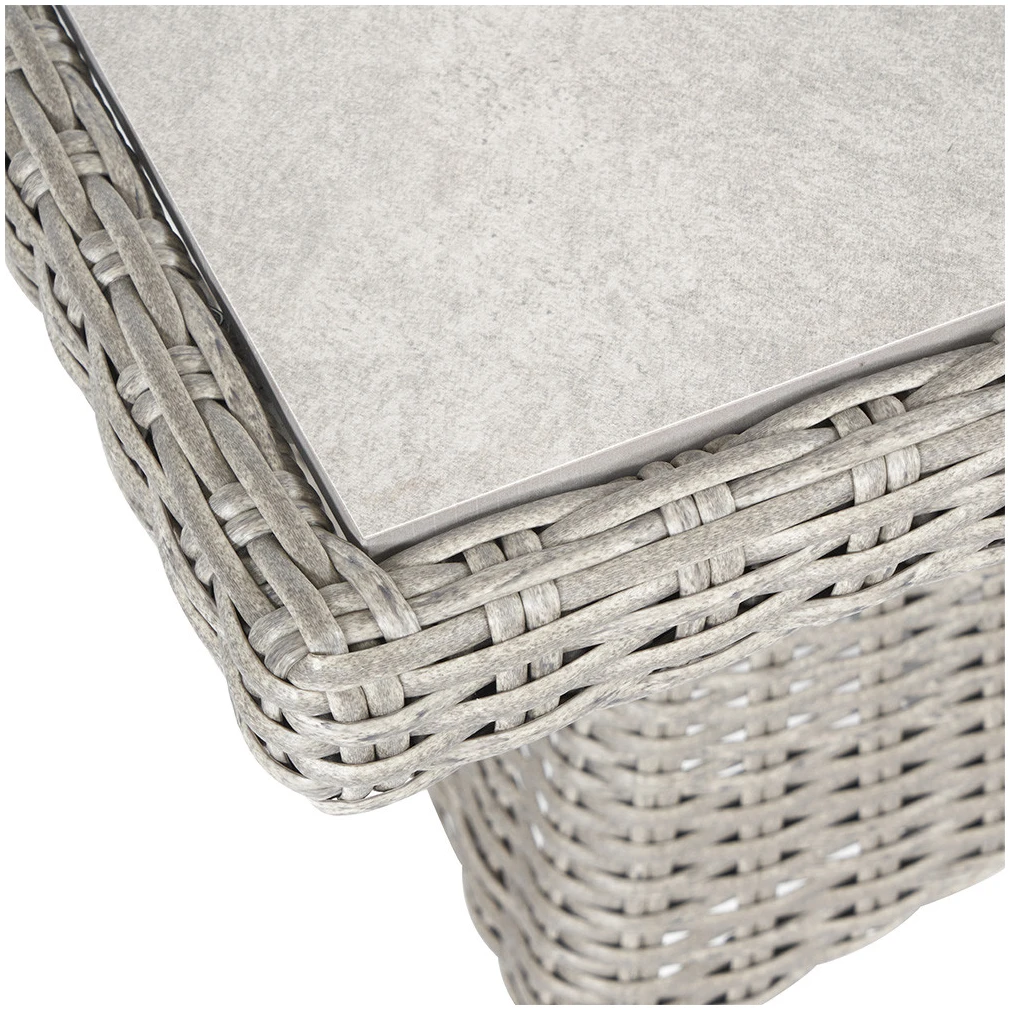 Barbados Slate Grey Outdoor 2 Seater Seating Set with Ceramic Top - Outdoor Furniture - EX DISPLAY