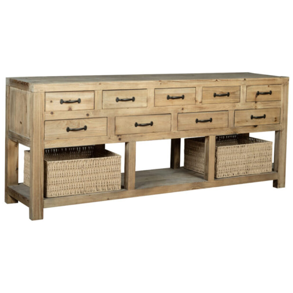 Chiltern 9 Drawer 2 Basket Sideboard
