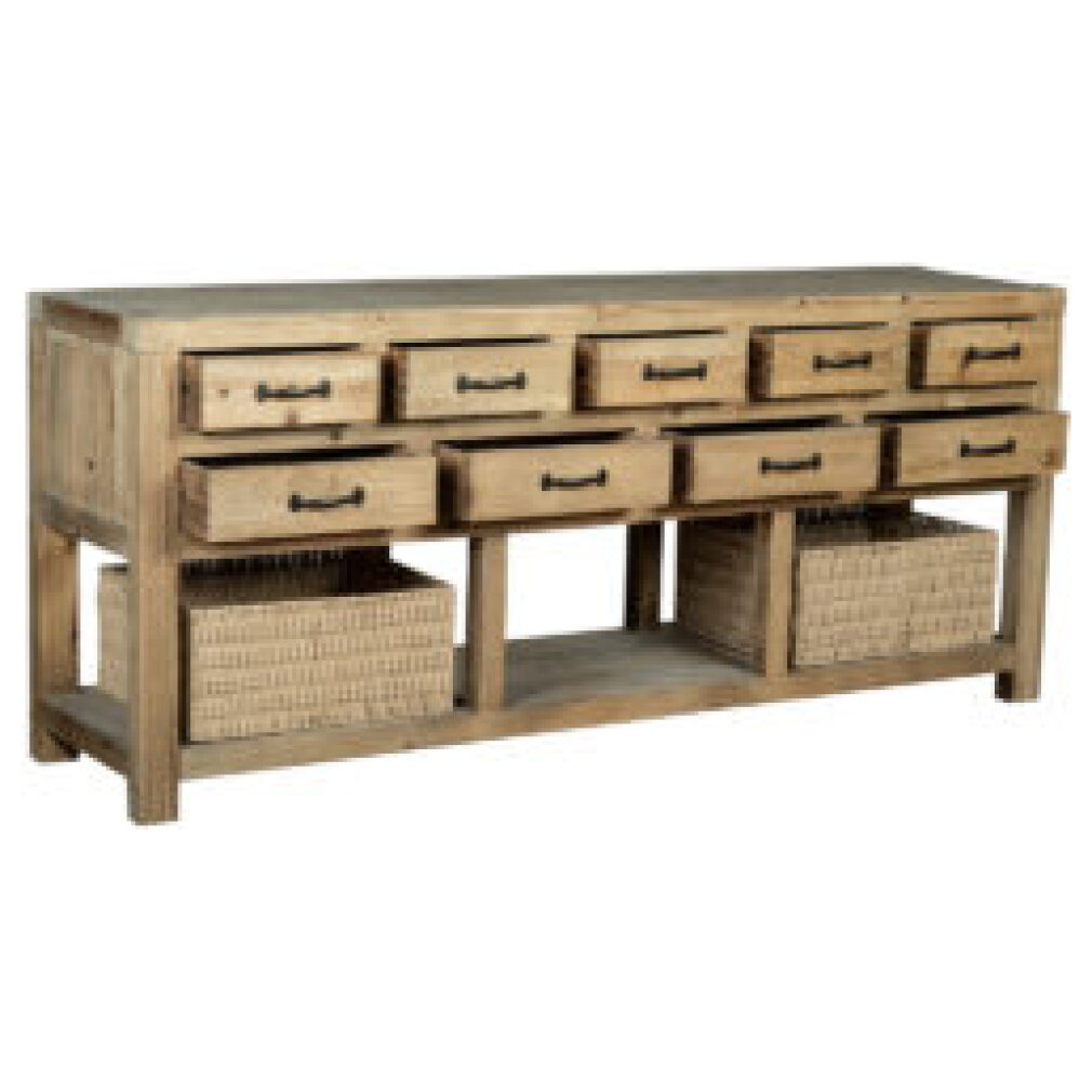 Chiltern 9 Drawer 2 Basket Sideboard