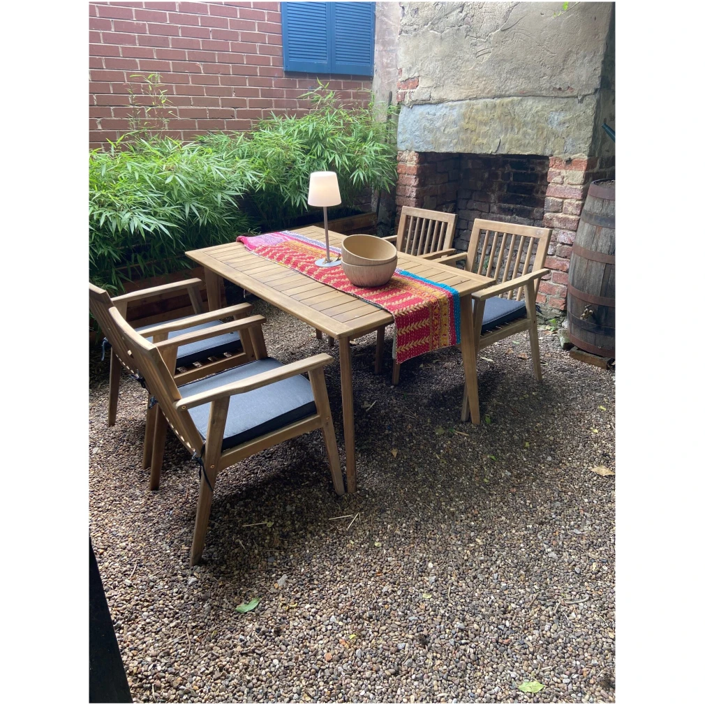 SCANDI GARDEN DINING TABLE SET WITH 4 CHAIRS