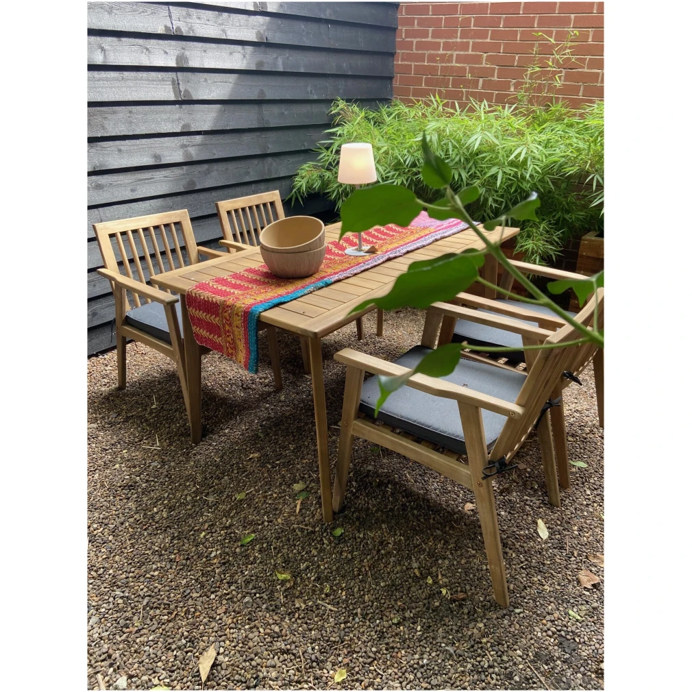 SCANDI GARDEN DINING TABLE SET WITH 4 CHAIRS