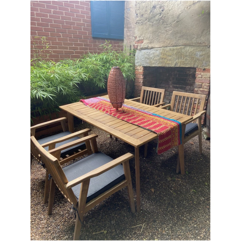 SCANDI GARDEN DINING TABLE SET WITH 4 CHAIRS