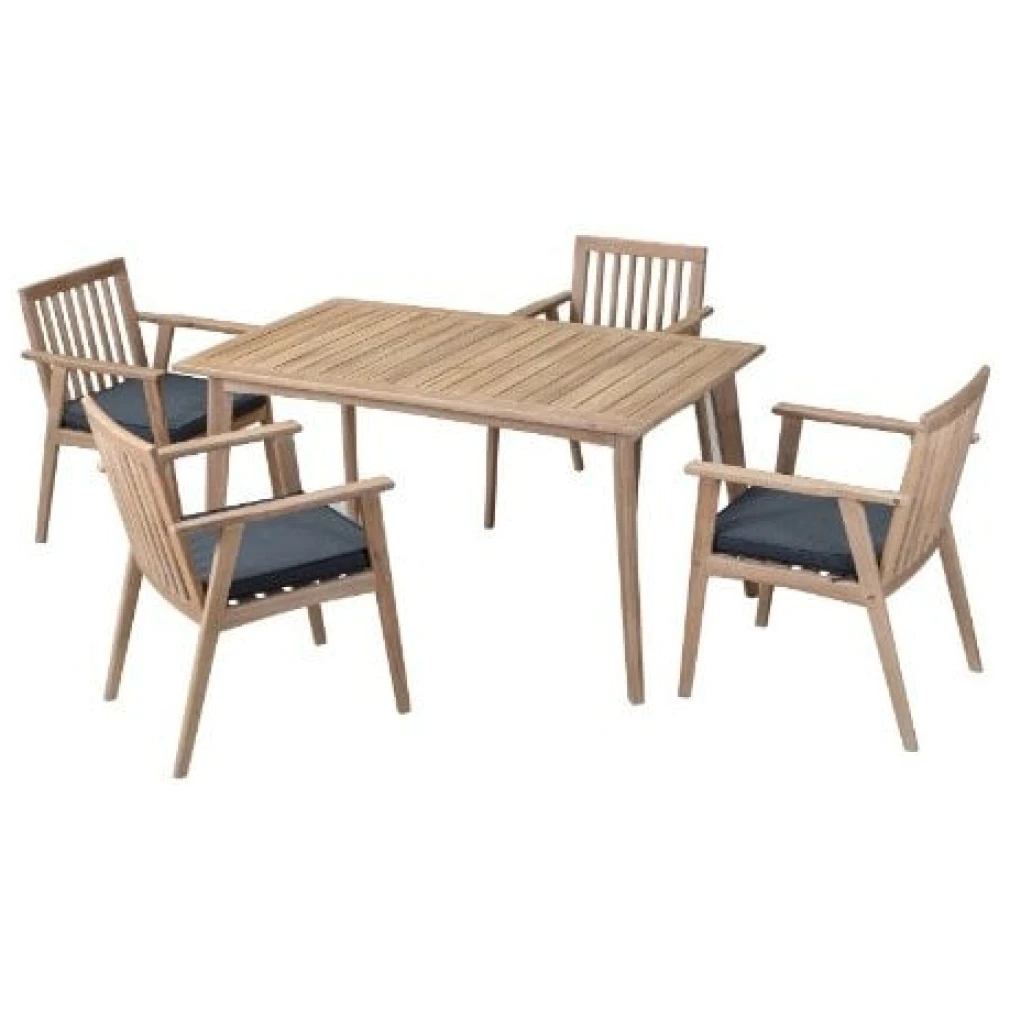 SCANDI GARDEN DINING TABLE SET WITH 4 CHAIRS