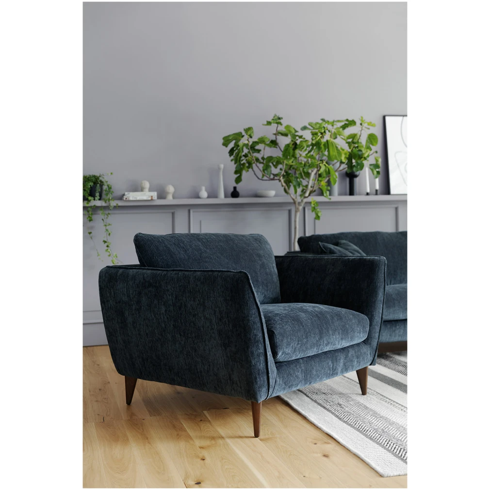 Stella 2 seater Sofa in Atropa Dark Blue by Sits - quick lead time
