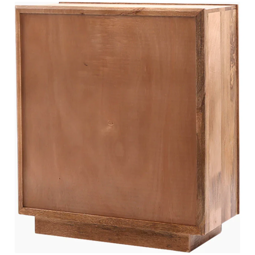 Zaayah Cut Work Wooden Three Chest of Drawers