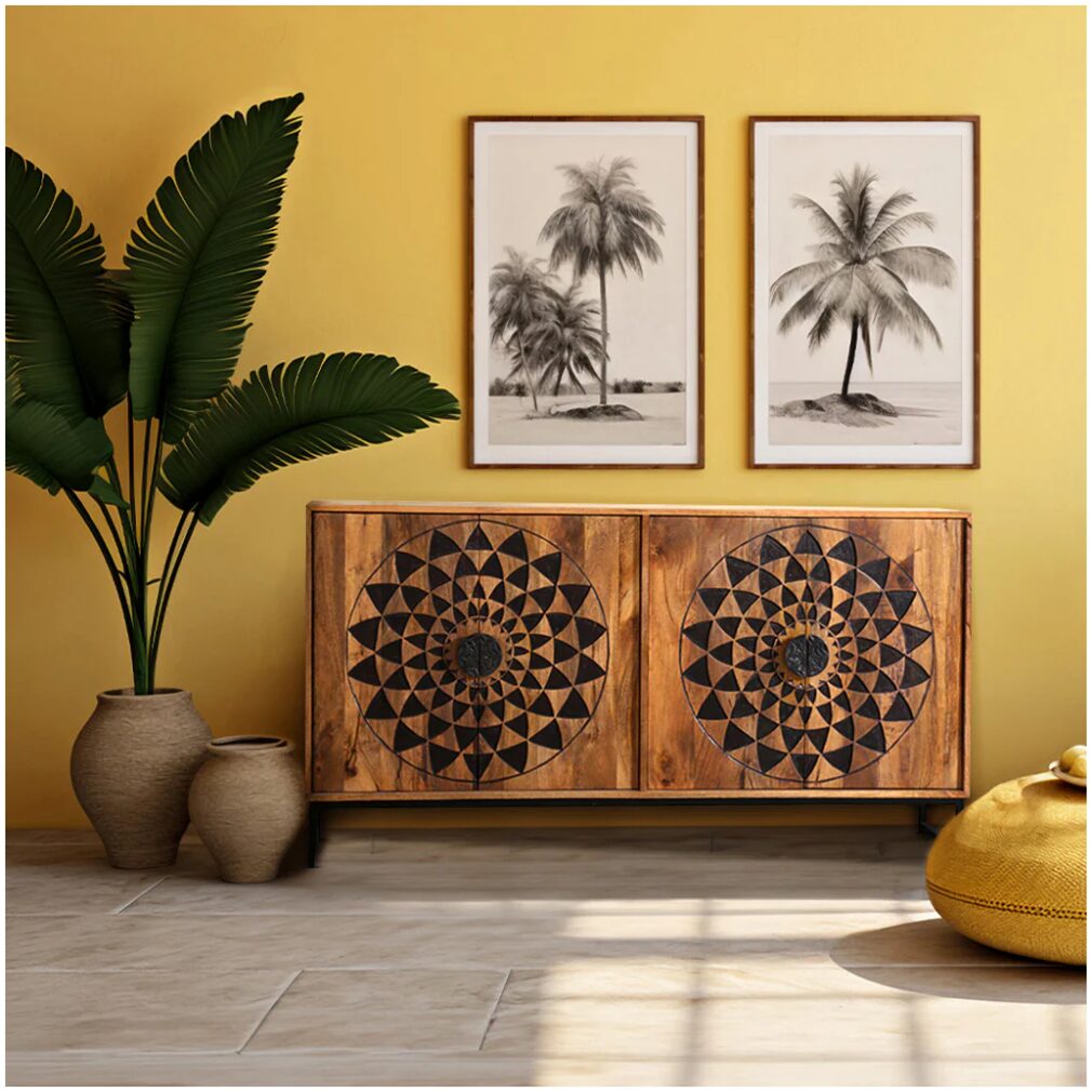 Kolam Wide Sideboard with 4 doors
