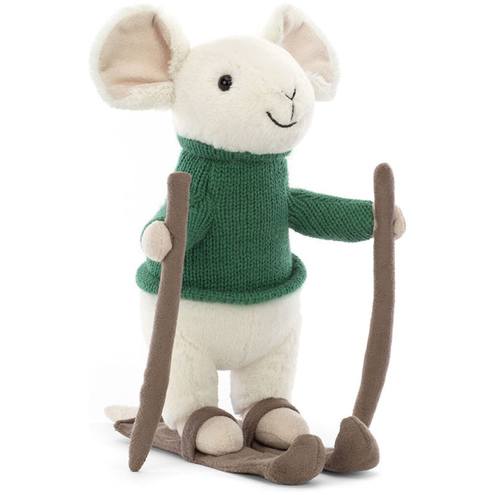 Jellycat soft toy - Merry Mouse Skiing